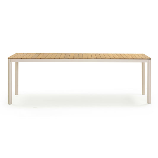 Sardinia 95" Light Teak Outdoor Rectangular Dining Table