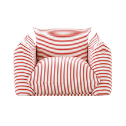 Saint Tropez Striped Stuffed Armchair Red