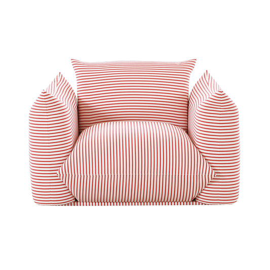 Saint Tropez Striped Stuffed Armchair Red