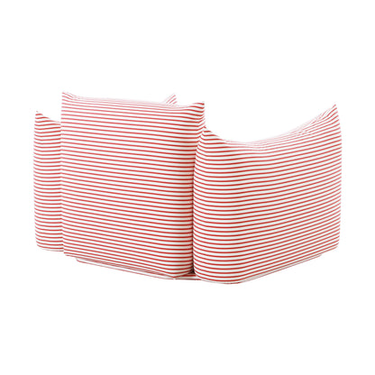 Saint Tropez Striped Stuffed Armchair Red