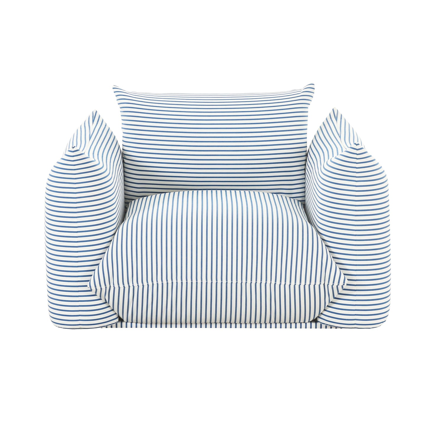 Saint Tropez Striped Stuffed Armchair Blue