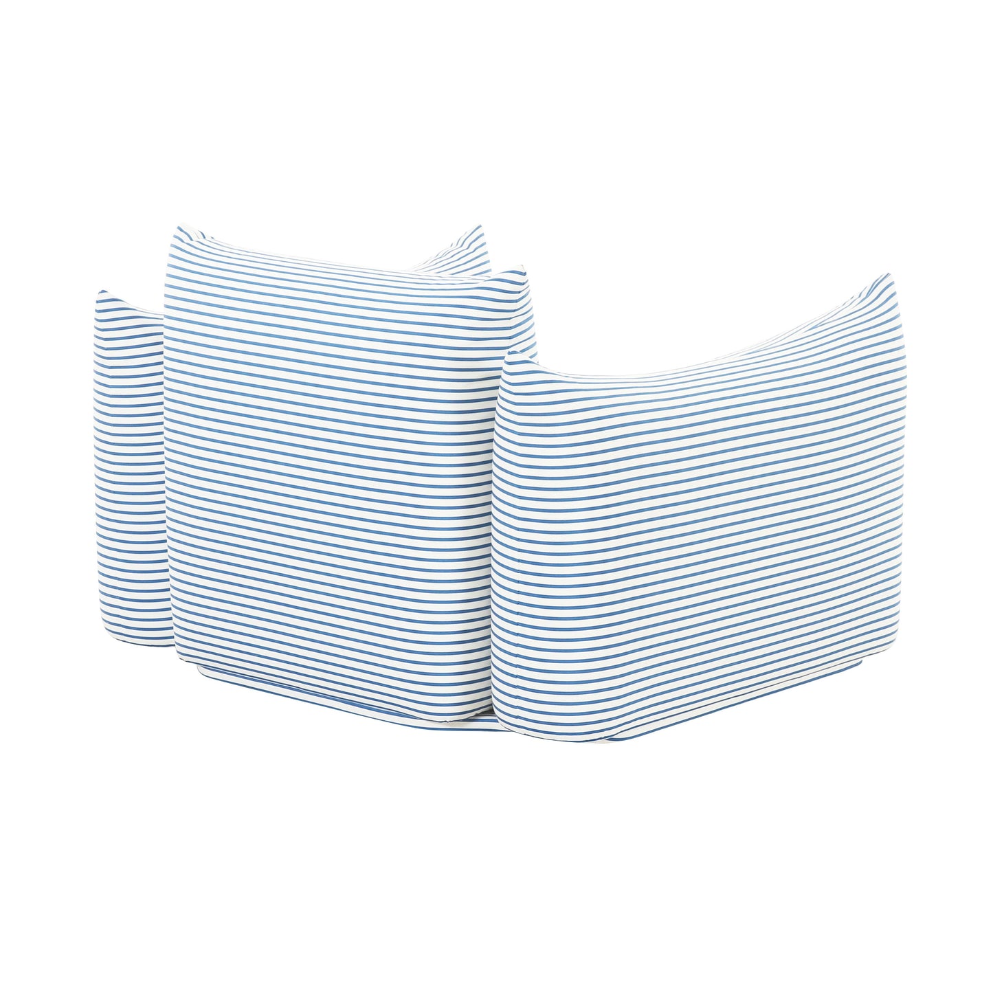 Saint Tropez Striped Stuffed Armchair Blue