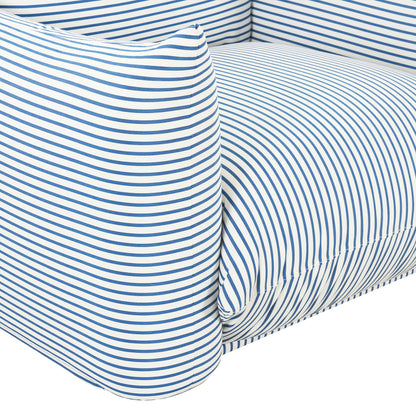 Saint Tropez Striped Stuffed Armchair Blue