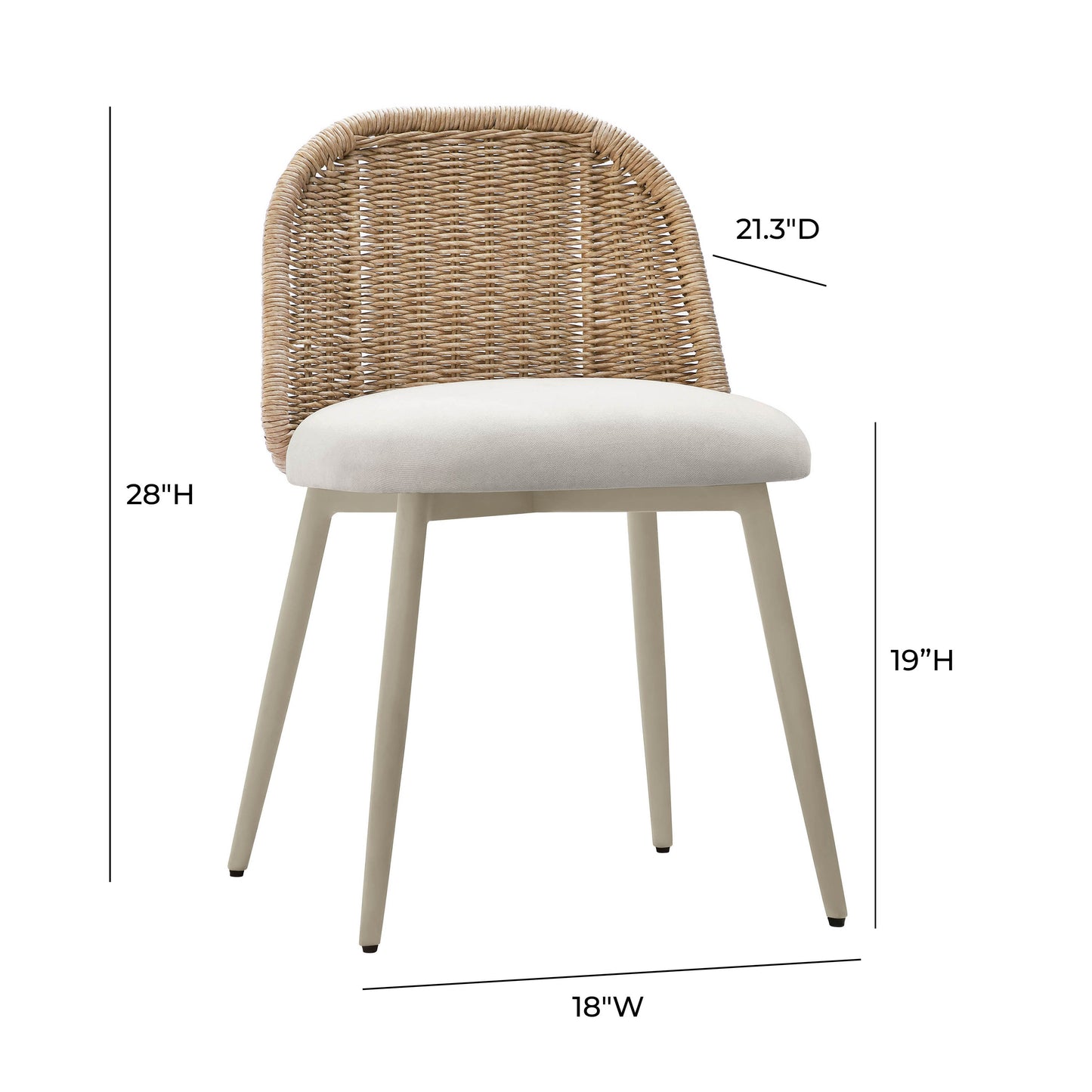 Alexa Natural Performance Fabric Outdoor Counter Stool