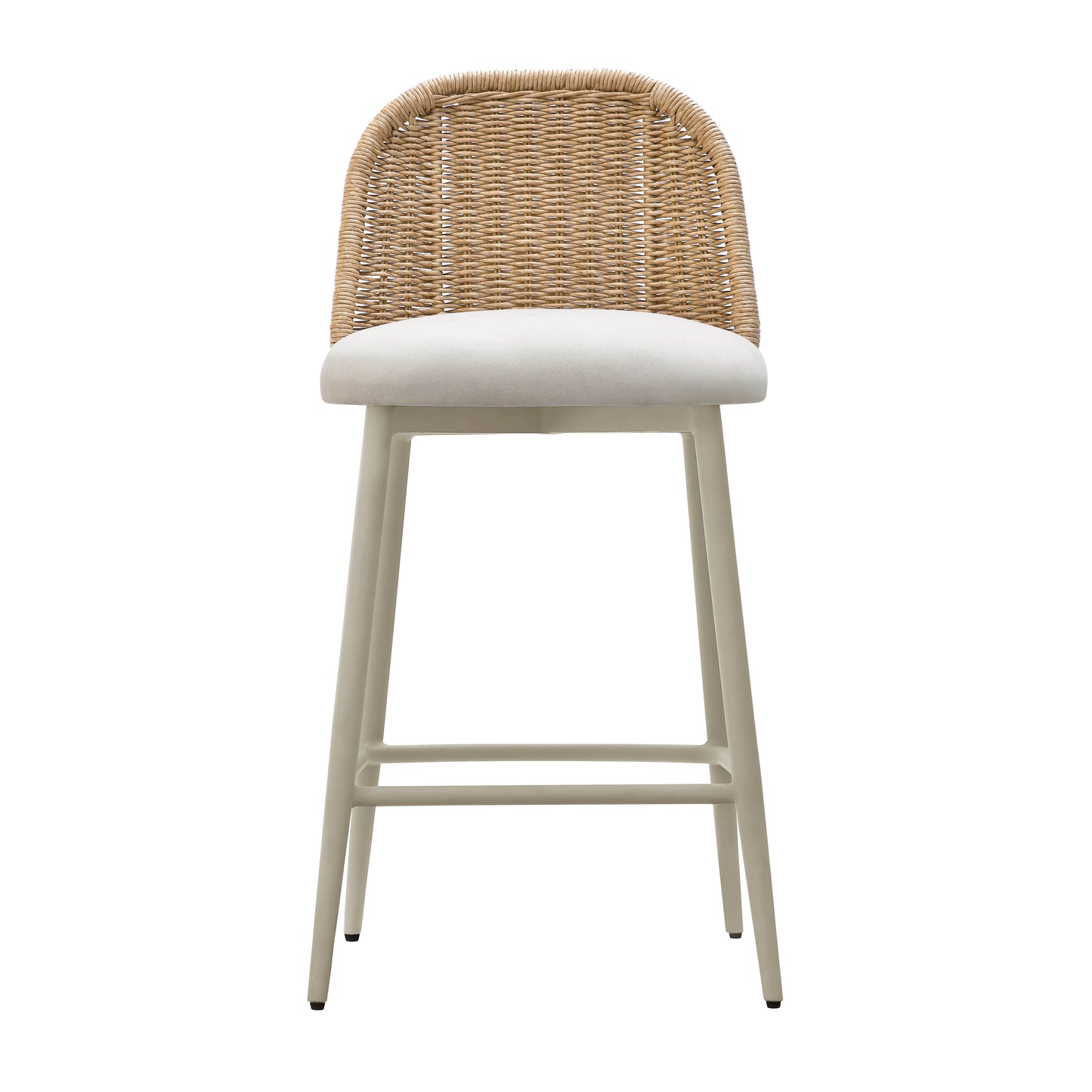 Alexa Natural Fabric Outdoor Counter Stool