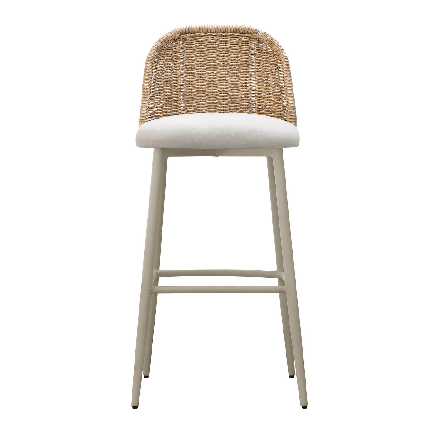Alexa Natural Fabric Outdoor Bar Stool