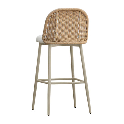 Alexa Natural Fabric Outdoor Bar Stool
