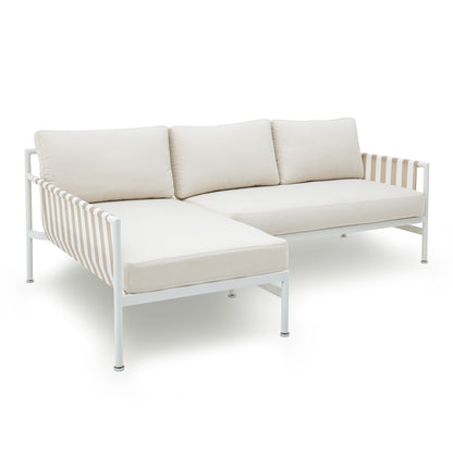 Dunes 2-Piece Cream Outdoor L-Shaped Sectional