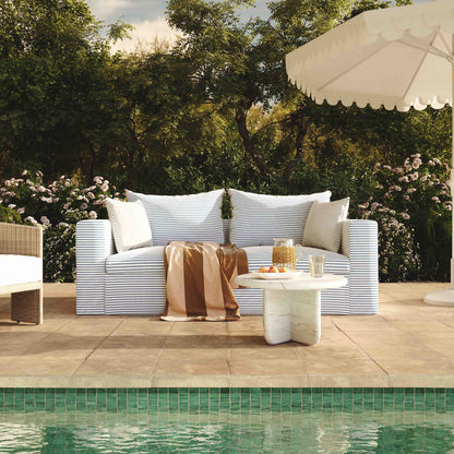 Salty 84.5" Striped Indoor/Outdoor Sofa (+2 Color Options)