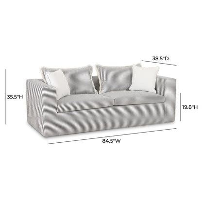 Salty 84.5" Striped Indoor/Outdoor Sofa (+2 Color Options)