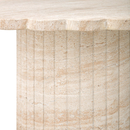 Blossom 36" Faux Travertine Coffee Table