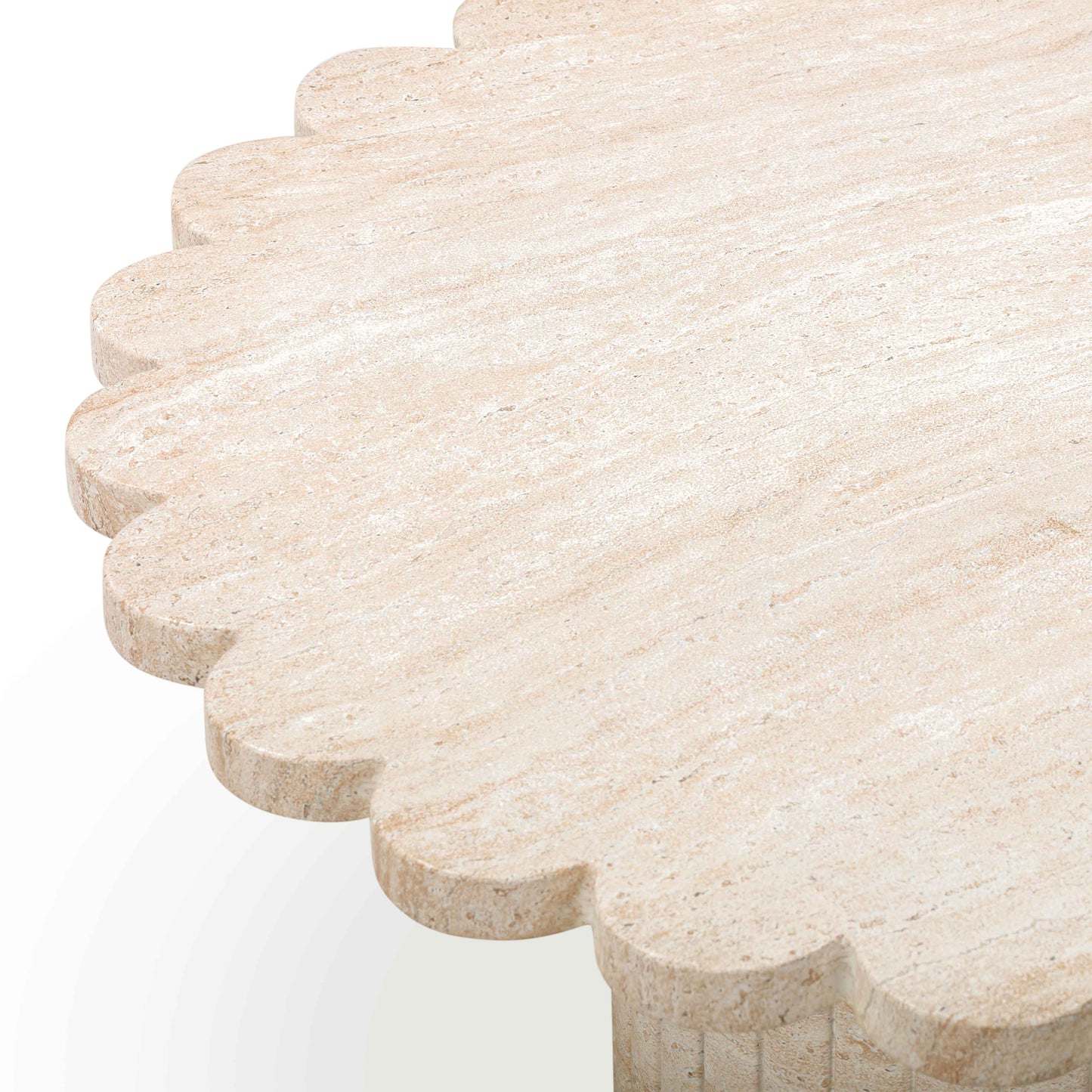 Blossom 36" Faux Travertine Coffee Table