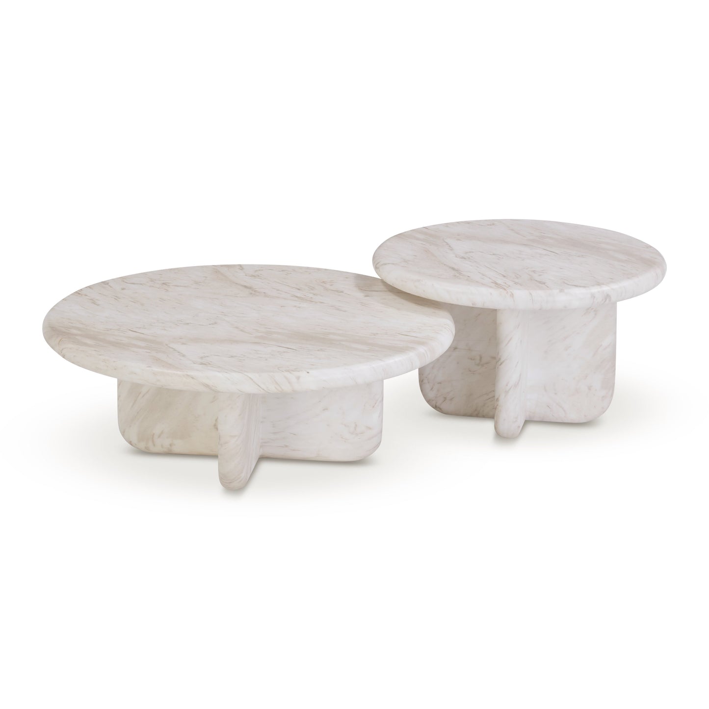 Juju 2-Piece Faux Marble Nesting Coffee Table Set