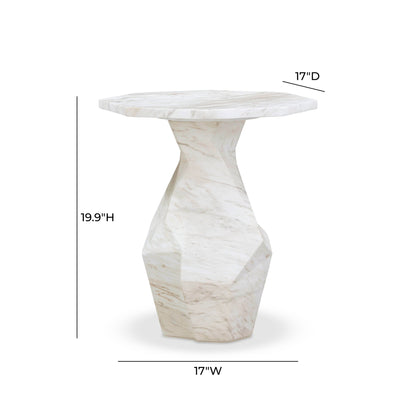 Esme Faux Marble Side Table