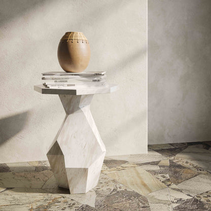 Esme Faux Marble Side Table