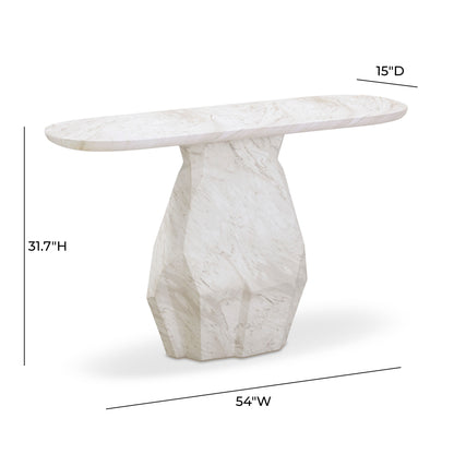 Esme 54" Faux Marble Console Table