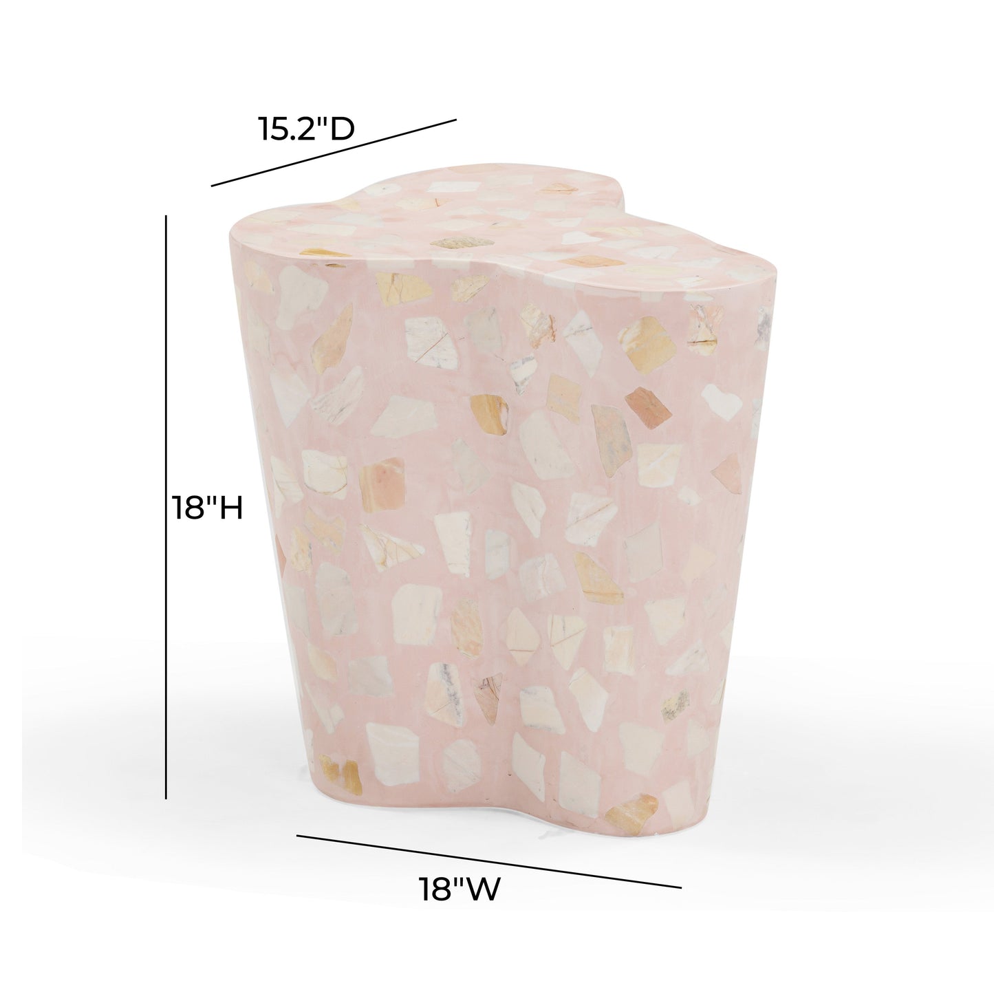 Slab Faux Terrazzo Side Table (1+ Color Options)