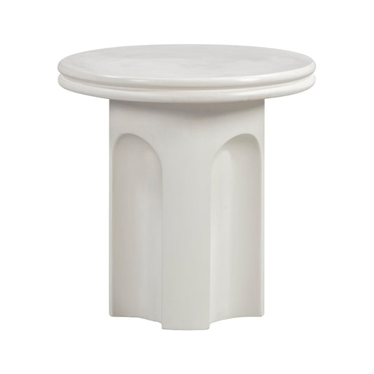 Cassandra Ivory Concrete Side Table