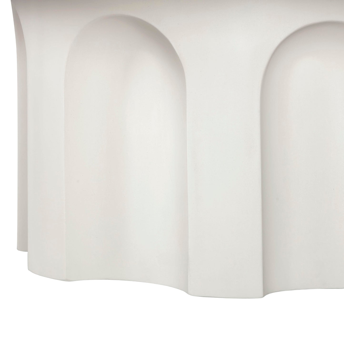 Cassandra 38" Ivory Concrete Coffee Table