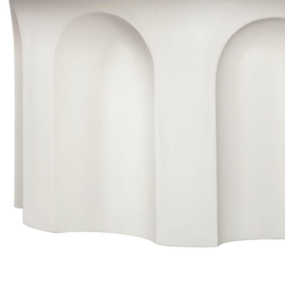 Cassandra 38" Ivory Concrete Coffee Table