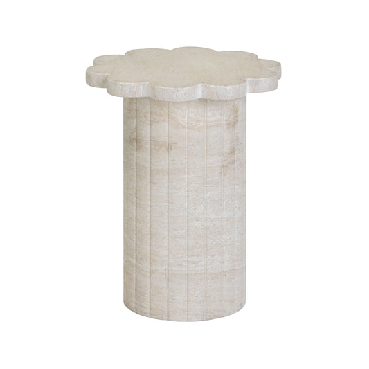 Blossom Faux Travertine Side Table