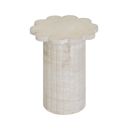 Blossom Faux Travertine Side Table