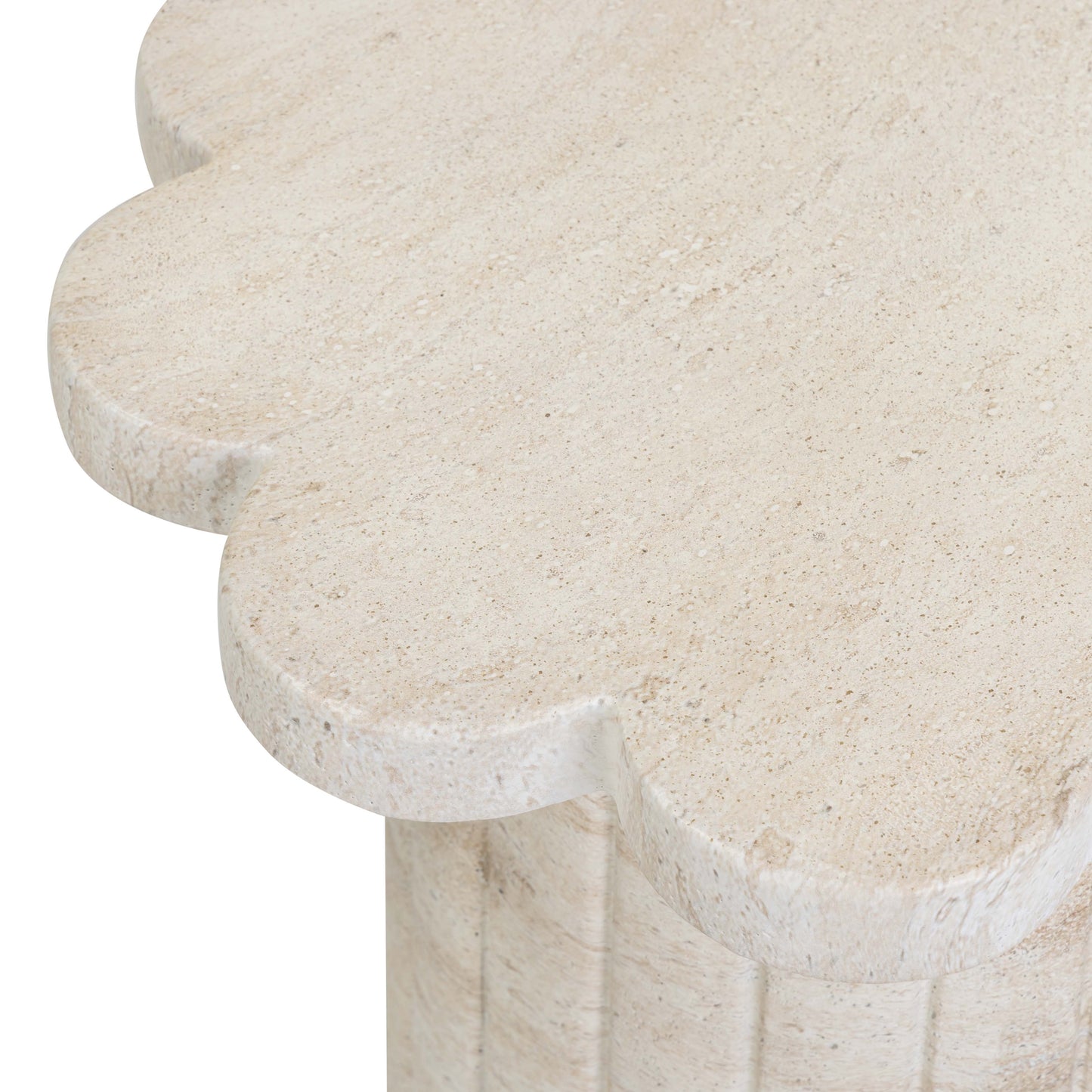 Blossom Faux Travertine Side Table
