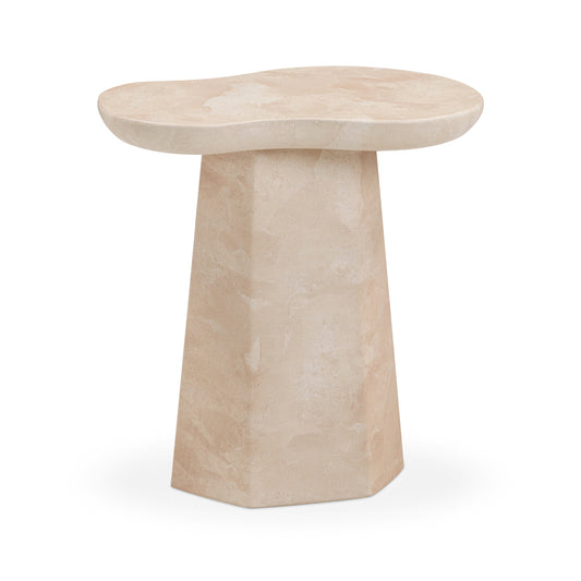 Zaya Rose Faux Marble Concrete Side Table