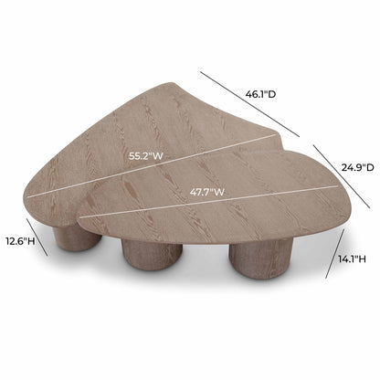 Rhema 2-Piece Washed Ash Nesting Coffee Table Set