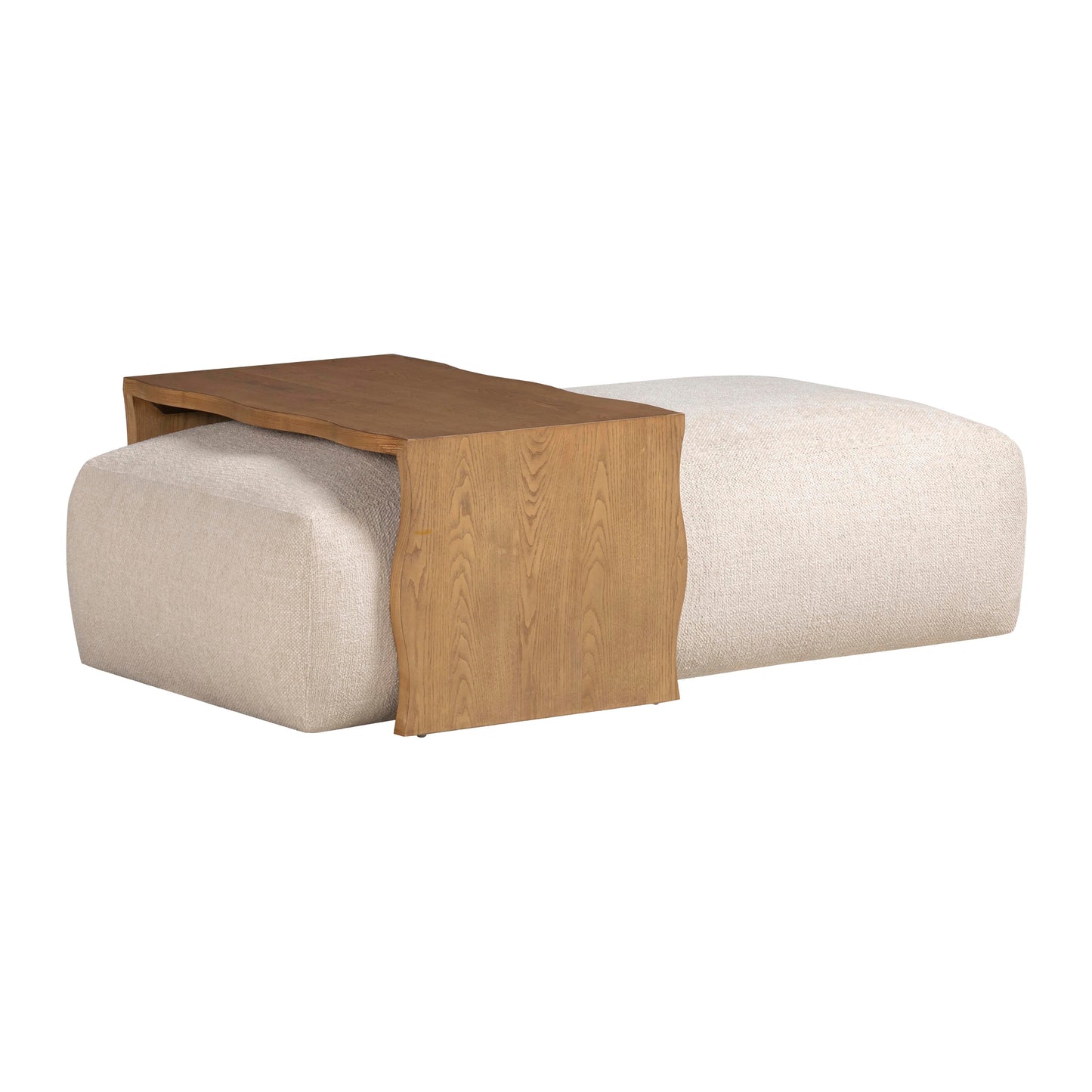 Spencer 54" Performance Basketweave Ottoman with Bridge Table