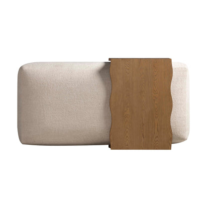 Spencer 54" Performance Basketweave Ottoman with Bridge Table