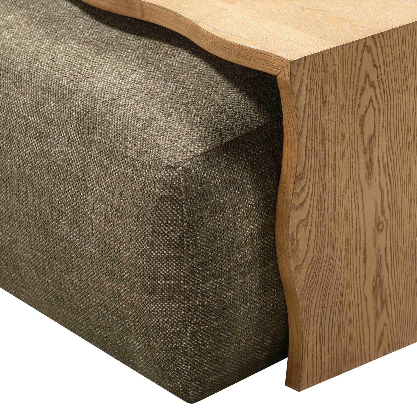 Spencer 54" Performance Basketweave Ottoman with Bridge Table