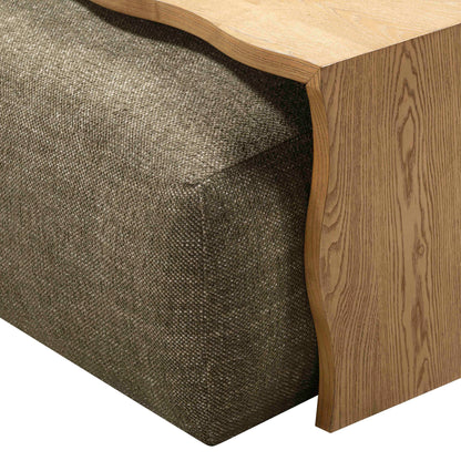 Spencer 54" Performance Basketweave Ottoman with Bridge Table