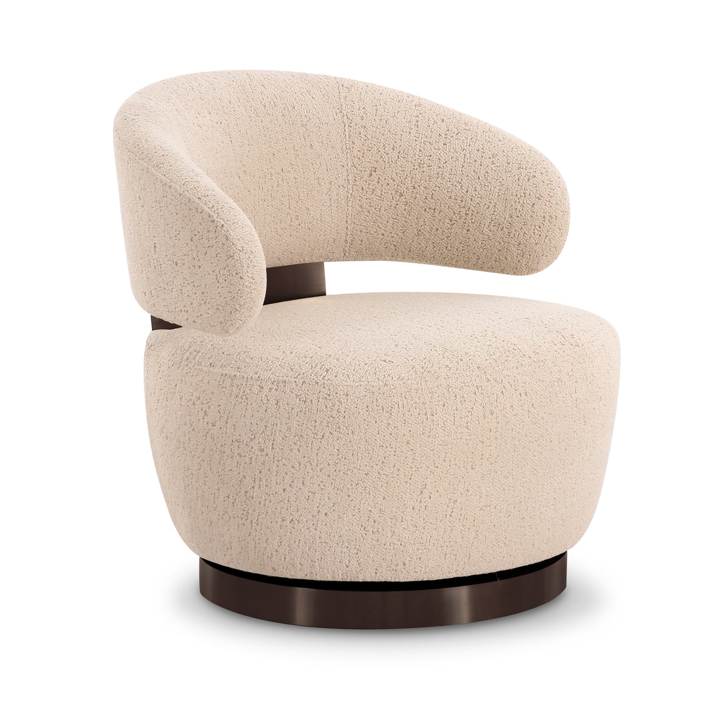 Austin Cream Boucle Swivel Accent Chair