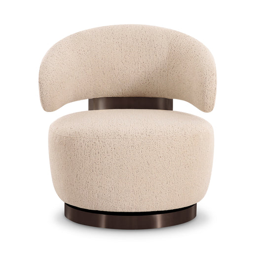 Austin Cream Performance Boucle Swivel Accent Chair