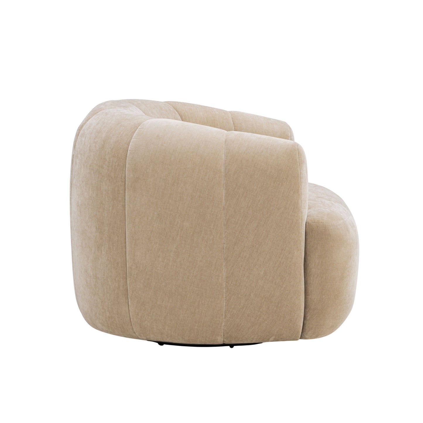 Jasmine Upcycled Basketweave Fabric Swivel Accent Chair