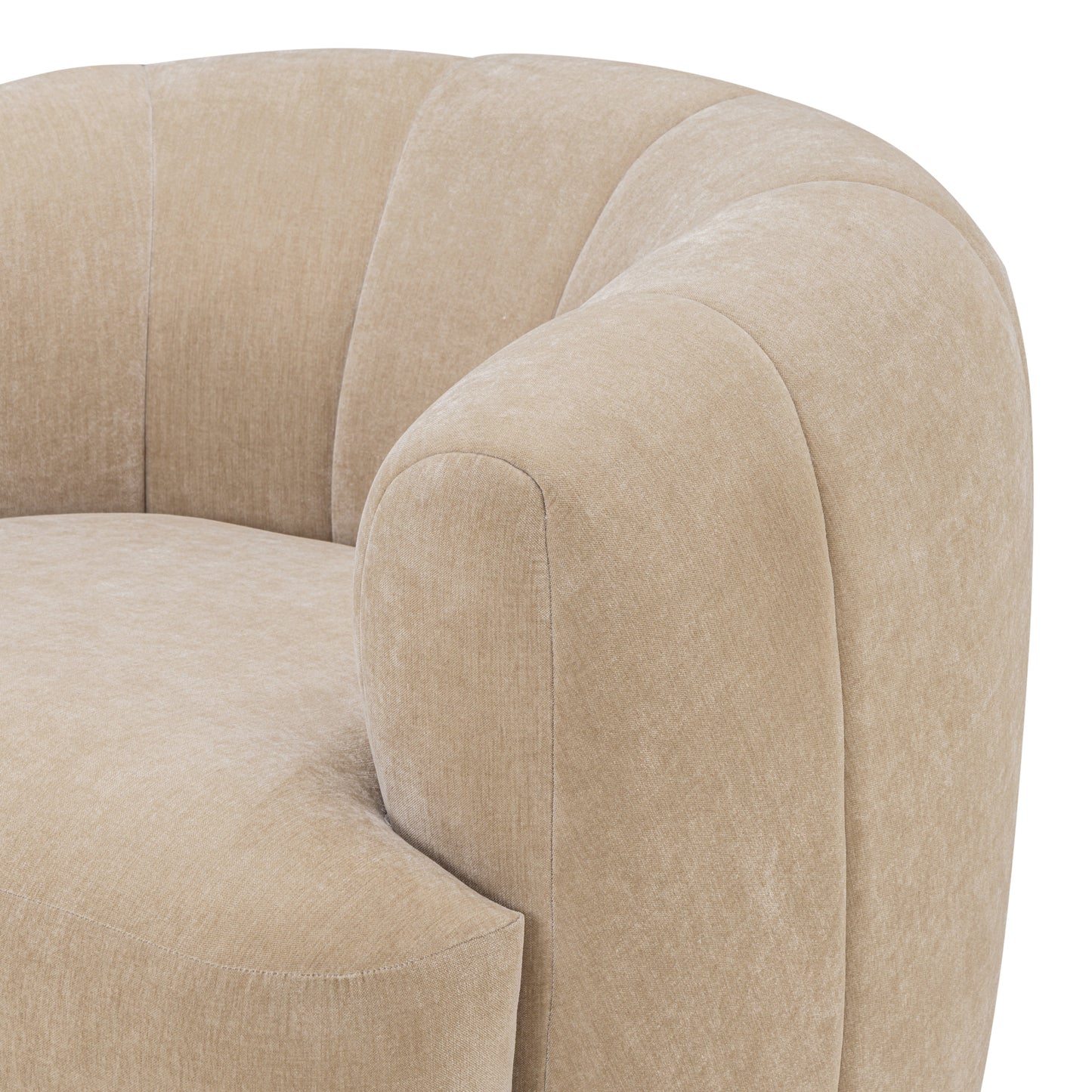 Jasmine Upcycled Basketweave Fabric Swivel Accent Chair