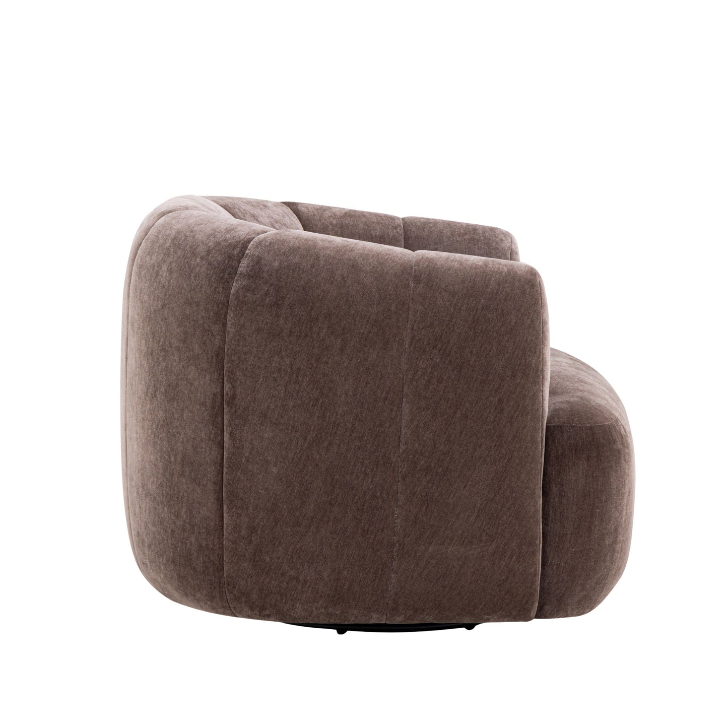 Jasmine Upcycled Basketweave Fabric Swivel Accent Chair