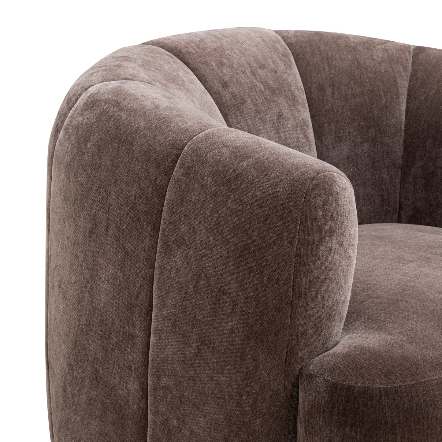 Jasmine Upcycled Basketweave Fabric Swivel Accent Chair