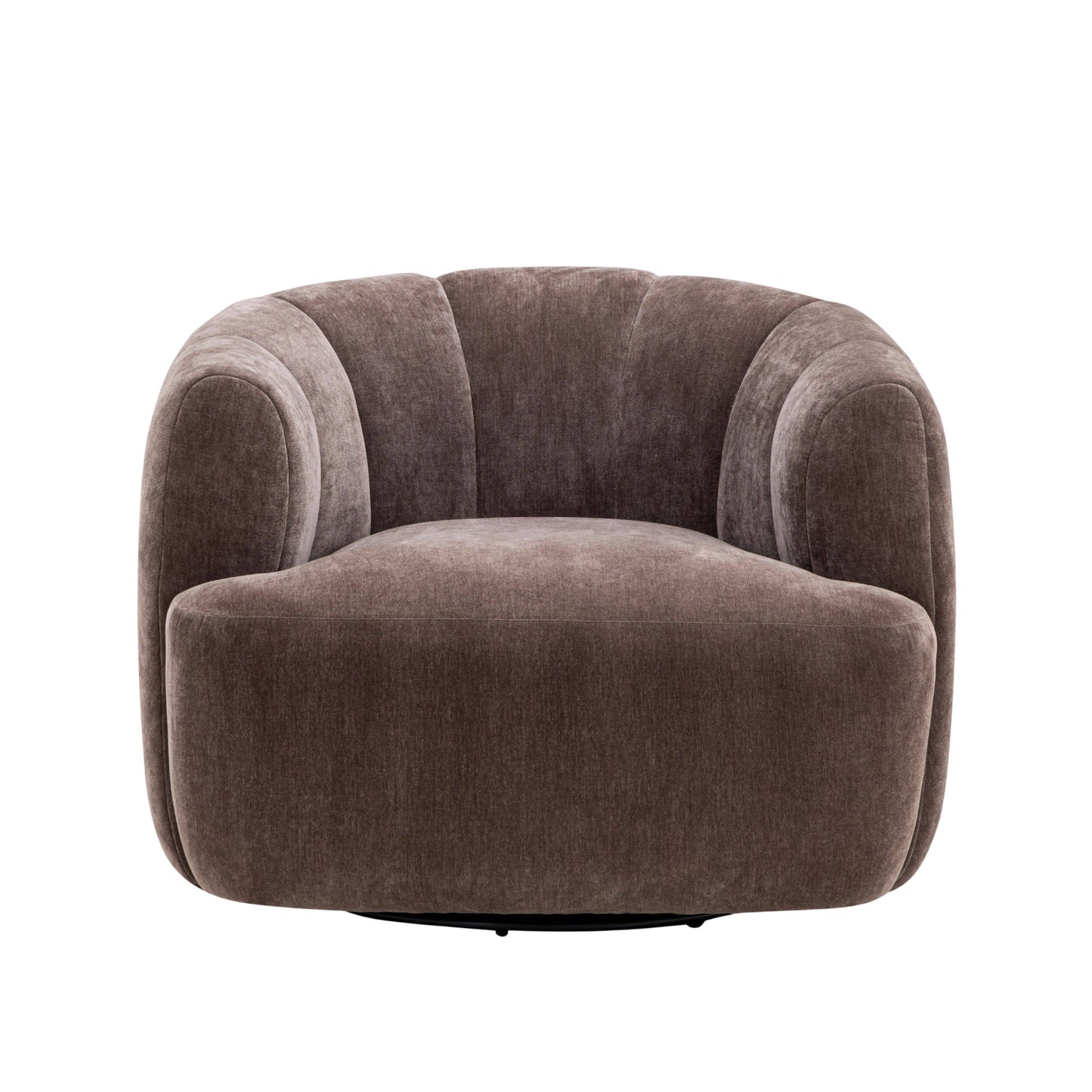 Jasmine Upcycled Basketweave Fabric Swivel Accent Chair