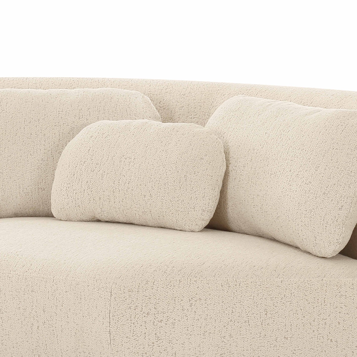 Misty 3-Piece Cream Boucle L-Sectional