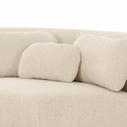 Misty 3-Piece Cream Boucle L-Sectional