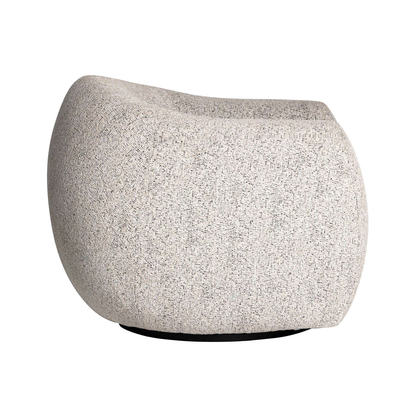 Judy Black and White Woven Performance Fabric Swivel Chair