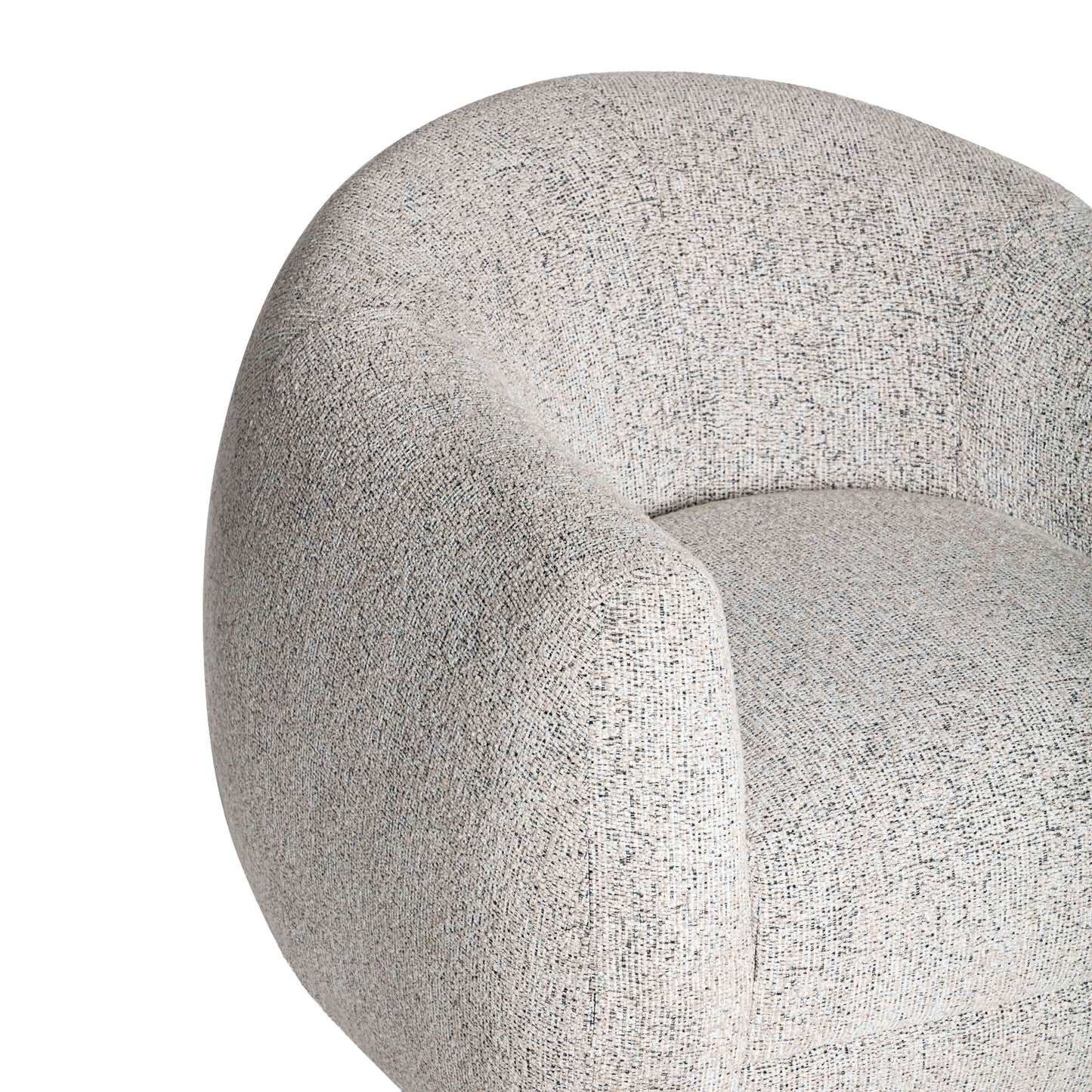 Judy Black and White Woven Performance Fabric Swivel Chair