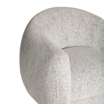 Judy Black and White Woven Performance Fabric Swivel Chair